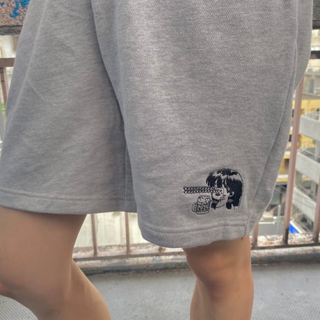 酒ずっきゅん ハーフパンツ（GRAY）