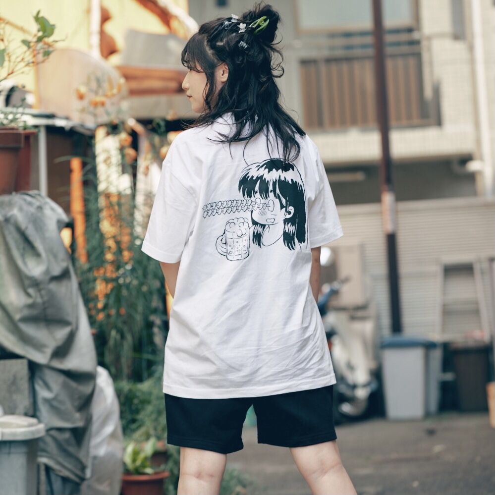酒村ゆっけ、 酒ずっきゅん Tシャツ(BLACK)