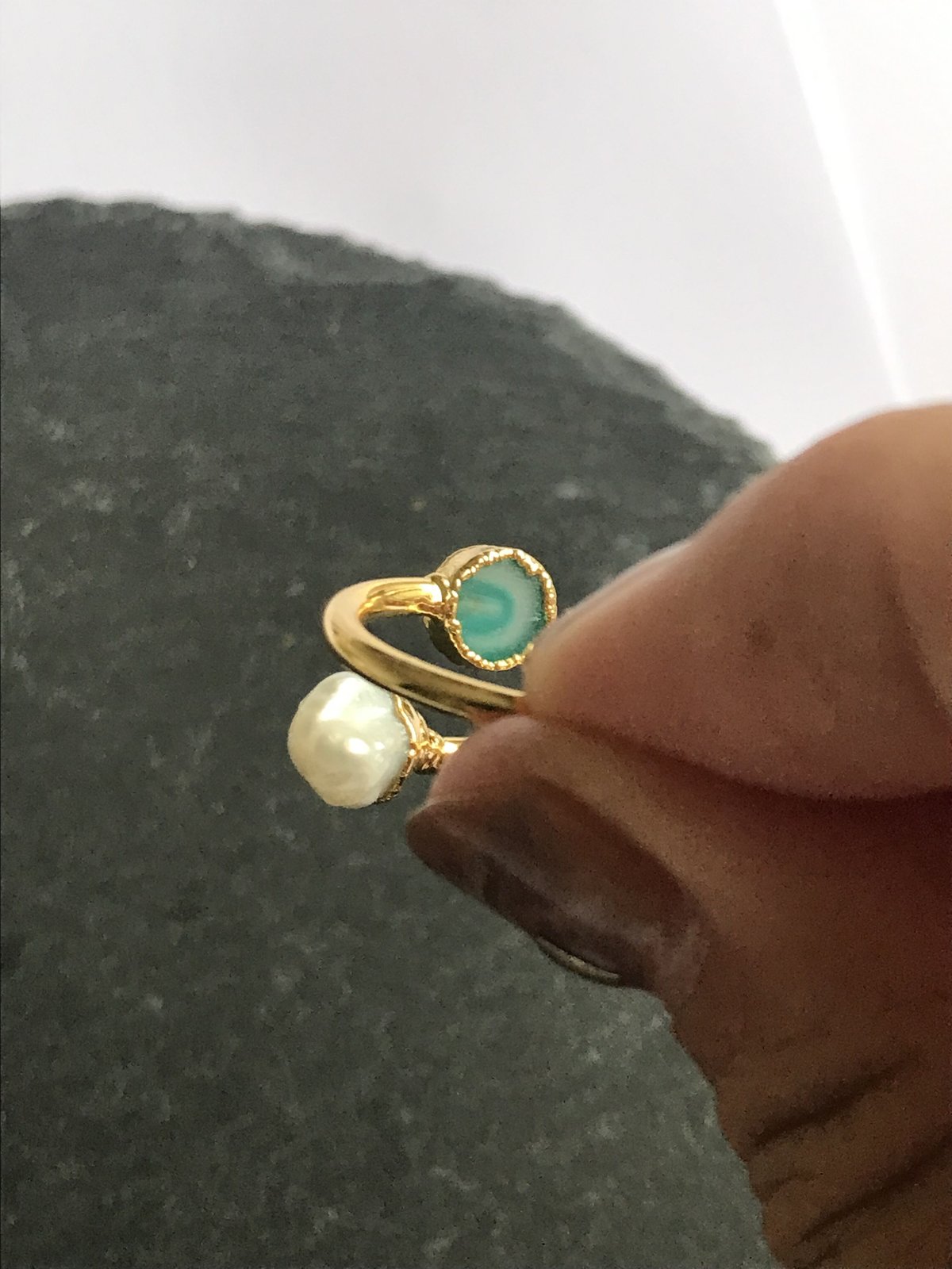 天然石リング 淡水パールリング 指輪/druzy ring | ra.c.k.STORE