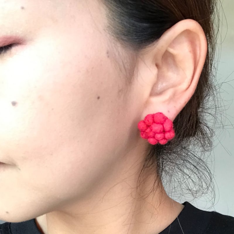 つぶつぶピアス つぶつぶイヤリング 和菓子のようなアクセサリー 