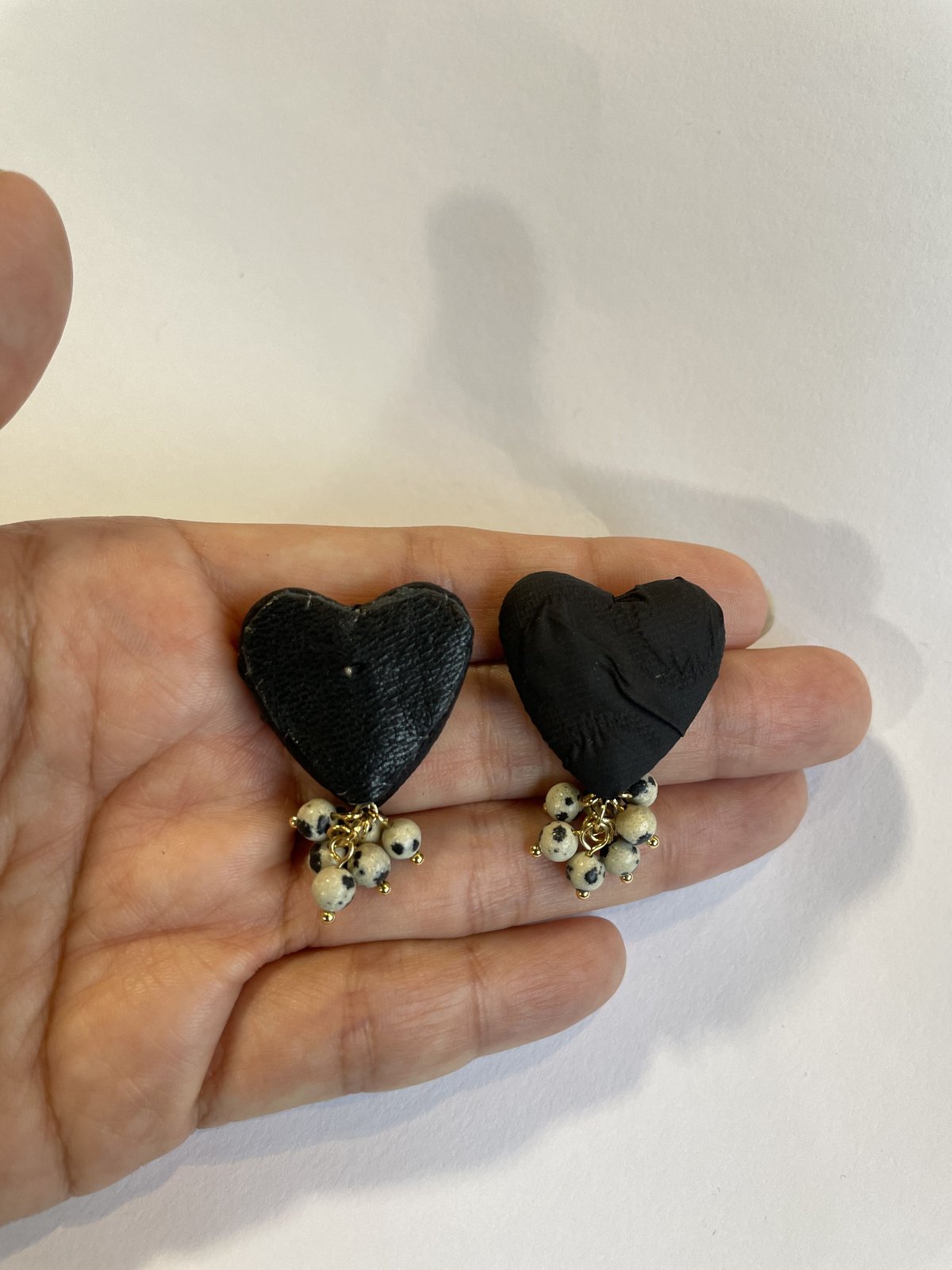 ハートピアス/イヤリング♡ブラック/ドット♡大人かわいいアクセサリー 
