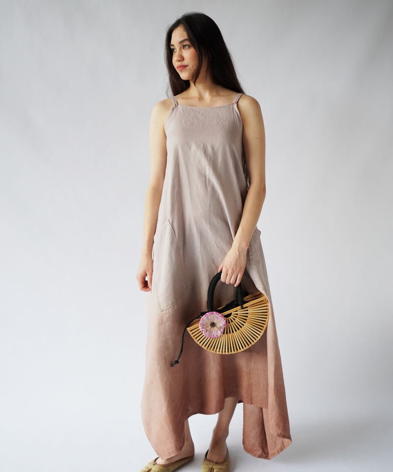 KITTA 茜染め ワンピース 草木染め 9/15まで]kitta 草木染め 茜色