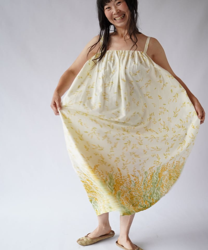 オリジナルミモザワンピース（ナチュラル） | Yamawarau -山笑う-