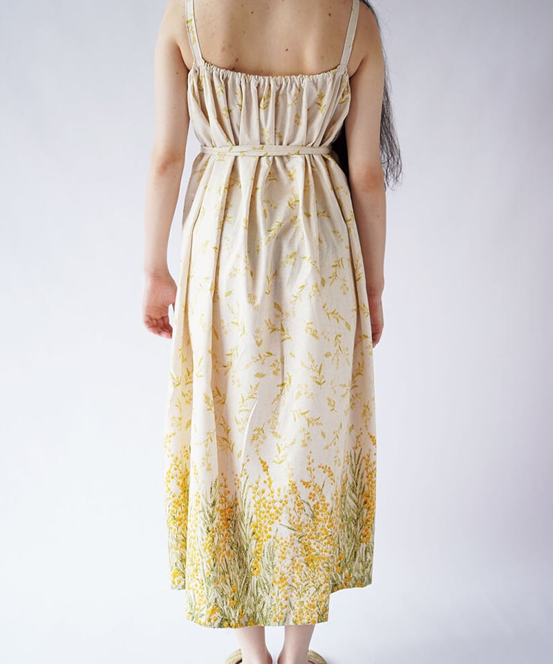 オリジナルミモザワンピース（ナチュラル） | Yamawarau -山笑う-