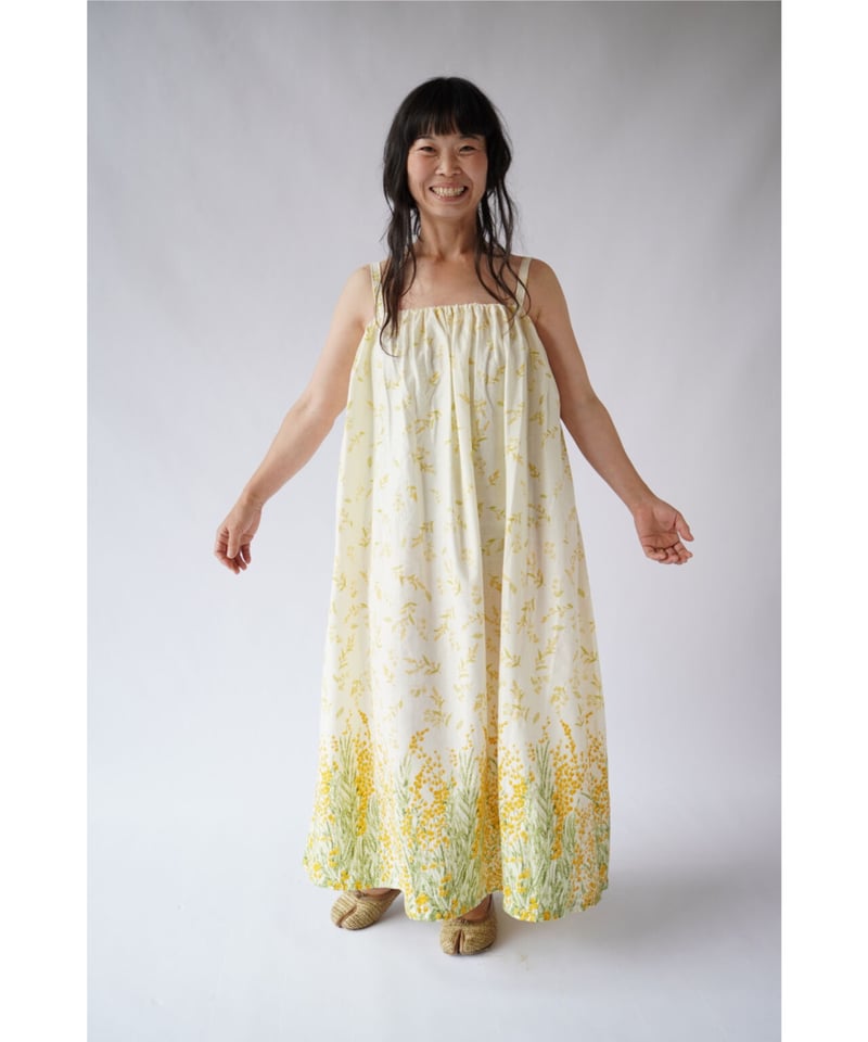 オリジナルミモザワンピース（ナチュラル） | Yamawarau -山笑う-
