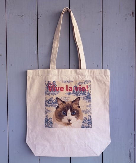 ニャンコのオスカルトートバッグ❤️Vive la vie!