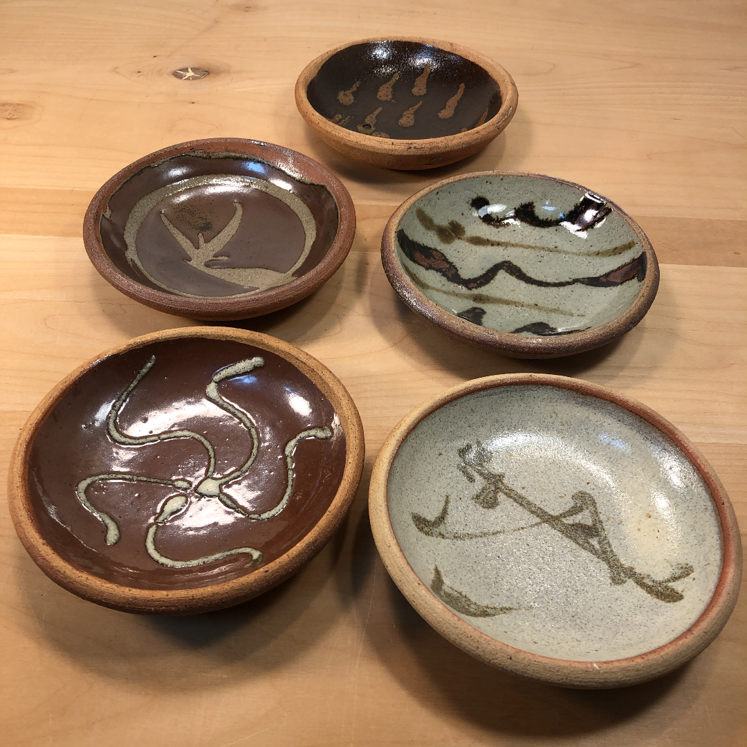 浜田庄司 人間国宝 絵変り 饅頭皿セット | north_gallery