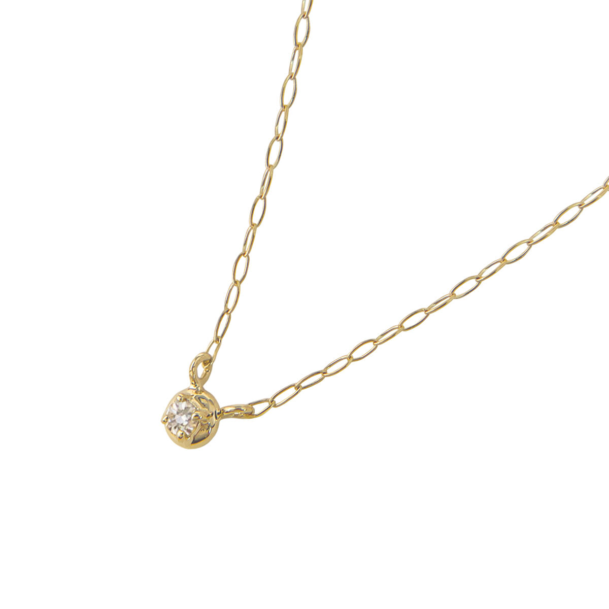 K10 ダイヤモンド ネックレス 0.01ct | nocon bijoux