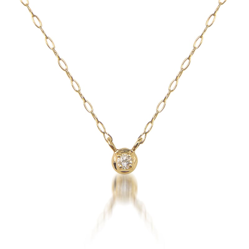 K10 ダイヤモンド ネックレス 0.01ct | nocon bijoux