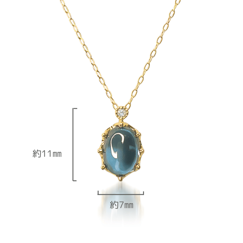 K10 ロンドンブルートパーズ ダイヤモンド ネックレス | nocon bijoux