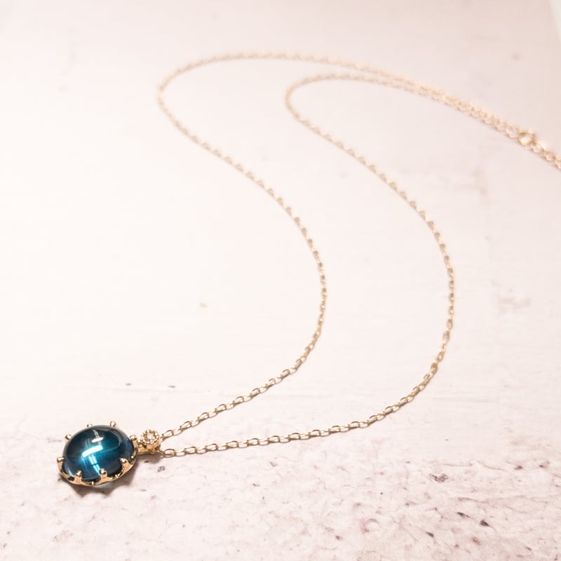 K10 ロンドンブルートパーズ ダイヤモンド ネックレス | nocon bijoux