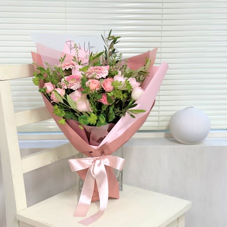 <Pink>  メッセージブーケ　Mサイズ