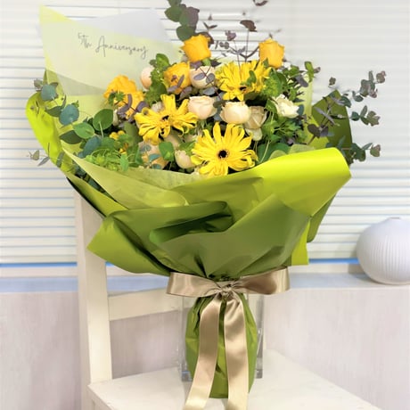 <Yellow> メッセージブーケ　LLサイズ