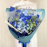 <Blue>  メッセージブーケ　Lサイズ