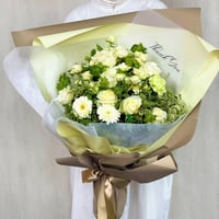 <Green&White> メッセージブーケ　LLサイズ