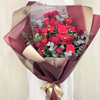 <Red> メッセージブーケ　LLサイズ