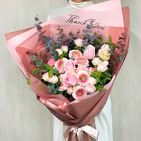 <Pink>  メッセージブーケ　LLサイズ
