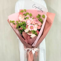 <Pink>  メッセージブーケ　Lサイズ
