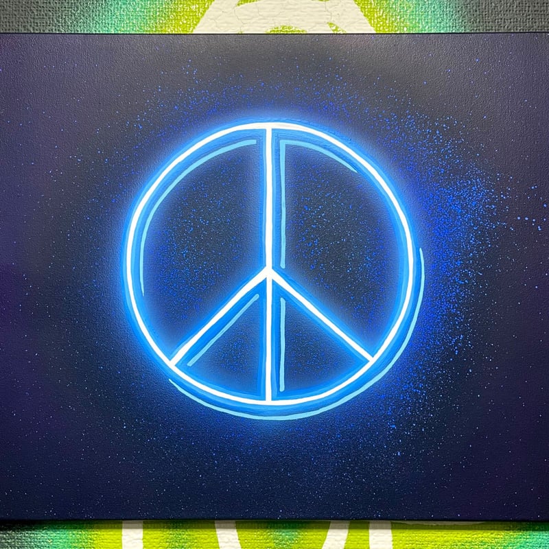 【F3号/手作り額縁入】Symbol of PEACE-平和の象徴- ピースマーク 45.5㎝×53.3㎝ | hinomaroom
