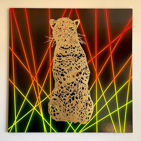 leopard 91㎝×91㎝(大型キャンパス)