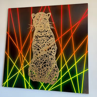 leopard 91㎝×91㎝(大型キャンパス)