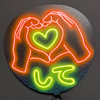 ネオンうちわ【3秒みつめて♡】 | hinomaroom