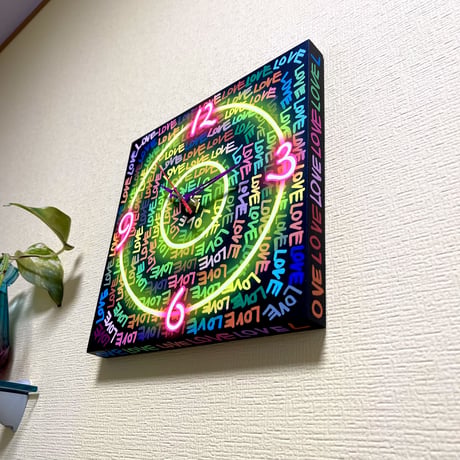 ネオン時計【24.5㎝×24.5㎝】