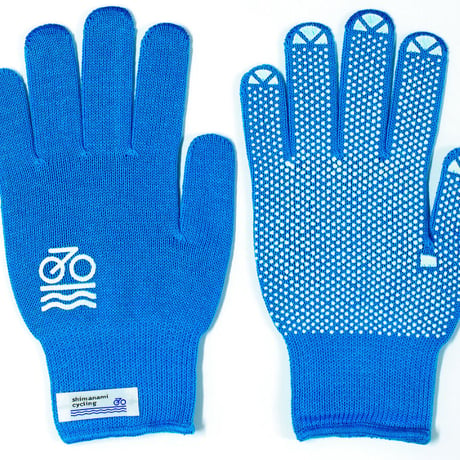 しまなみサイクリングカラー手袋　ブルー　Mサイズ