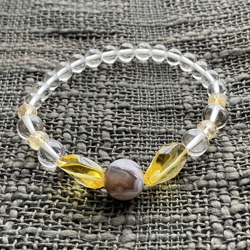 双子座守護石ブレスレット｜星座ブレス｜シトリン｜アゲート | エベン