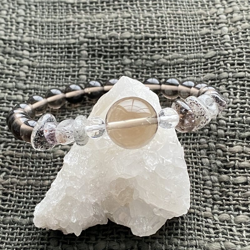 水瓶座守護石ブレスレット｜星座ブレス｜スモーキークォーツ