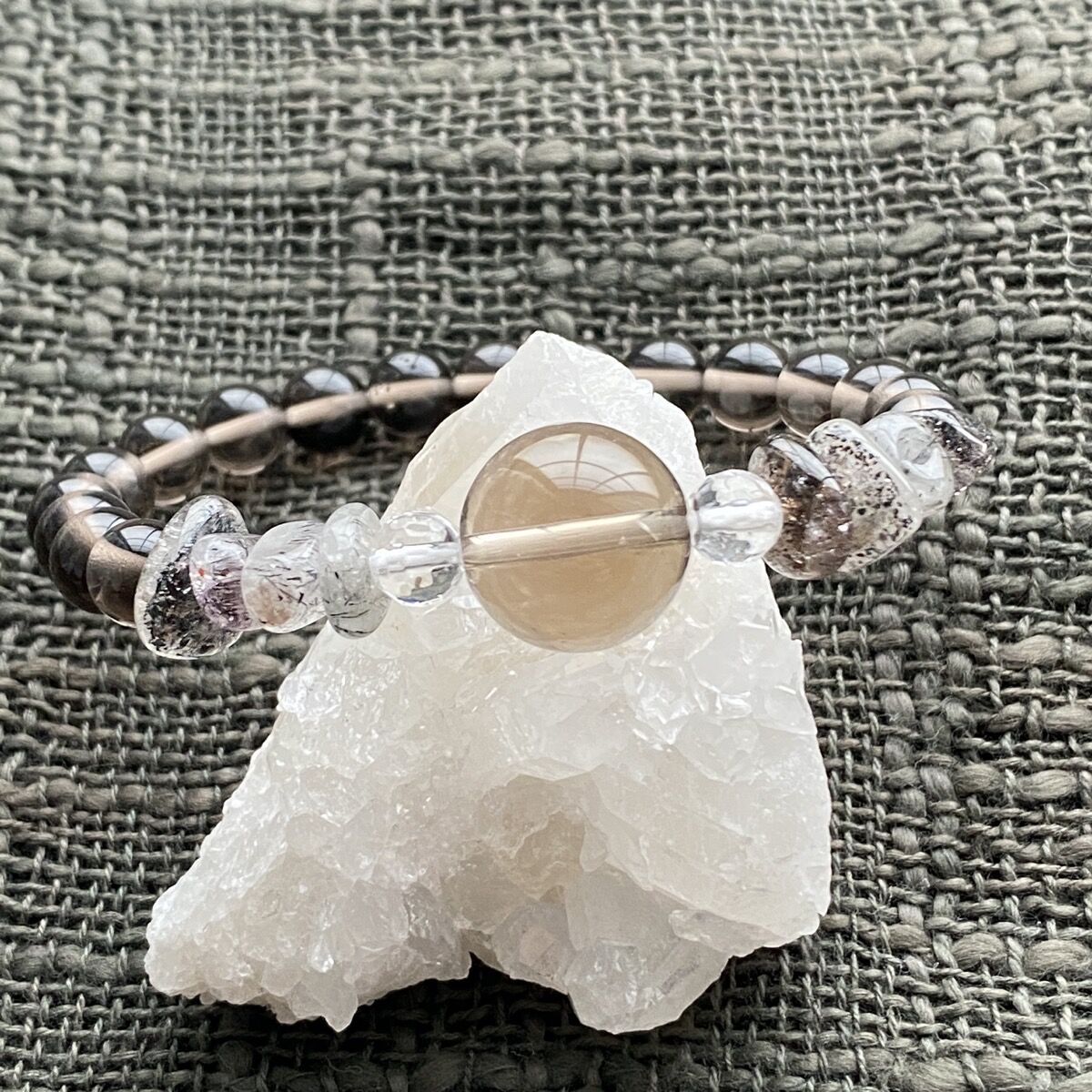 水瓶座守護石ブレスレット｜星座ブレス｜スモーキークォーツ