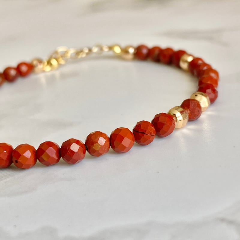 レッドジャスパー*天然石ブレスレット*silver925 | エベン｜天然石