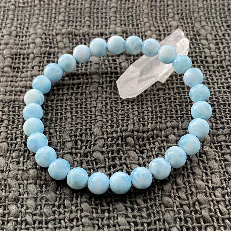 天然石　お守り　ブレスレット　ラリマー ラリマー ブレスレット 7.5mm | エベン｜天然石・パワーストーンショップ