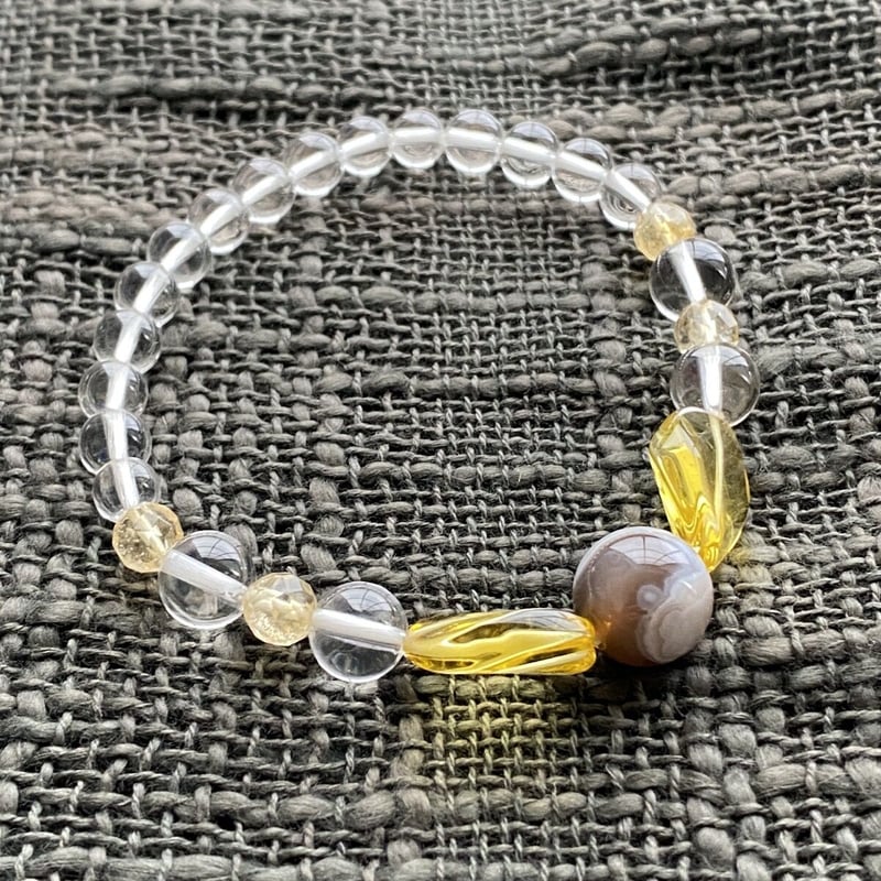 双子座守護石ブレスレット｜星座ブレス｜シトリン｜アゲート | エベン