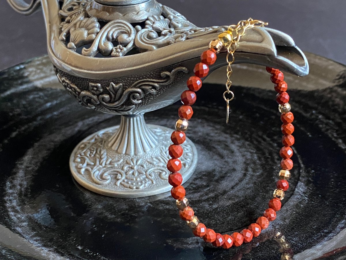 091816 ラスト❗️天然黒曜石エンジェルハートブレスレット