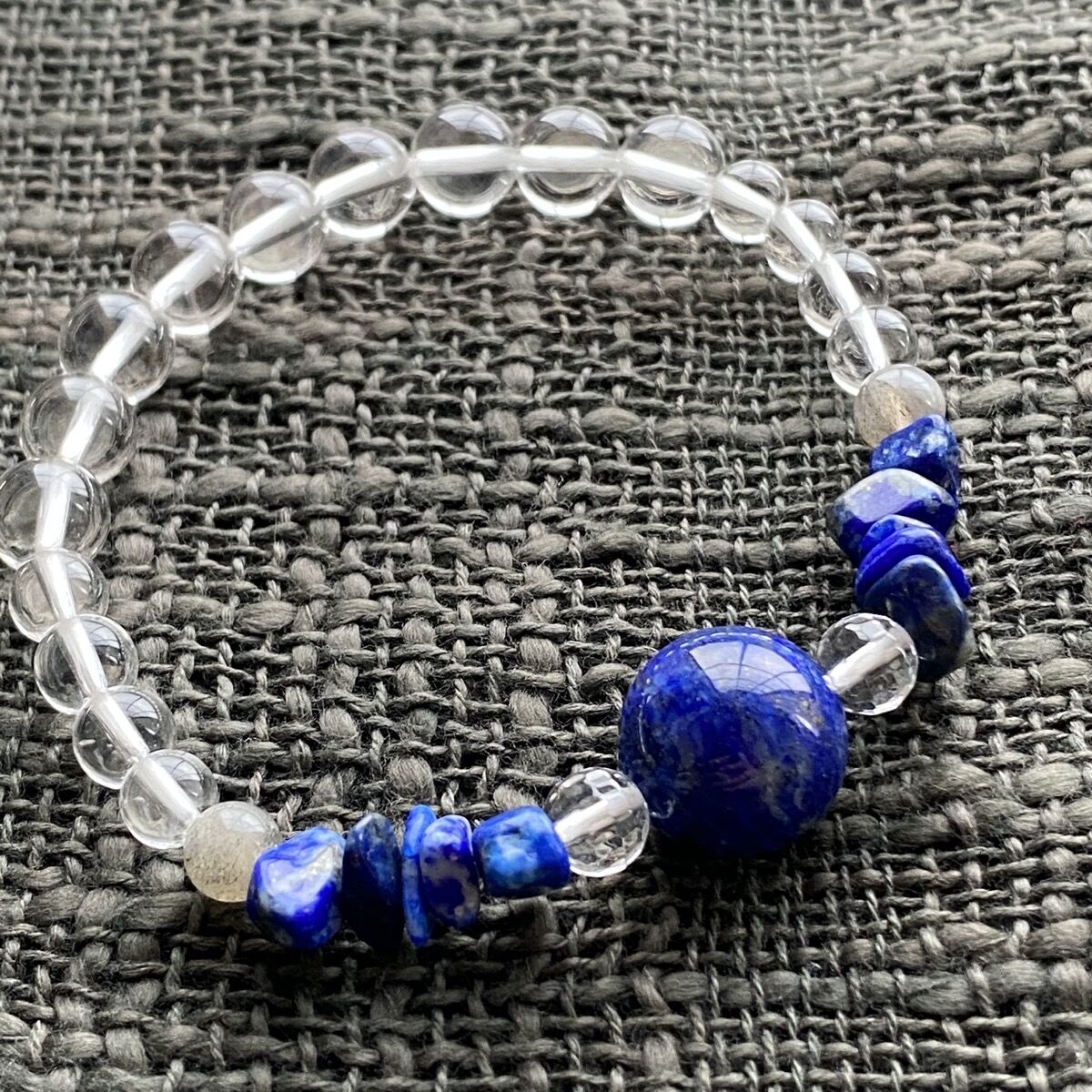 天秤座守護石ブレスレット｜星座ブレス｜ラピスラズリ｜ラブラドライト