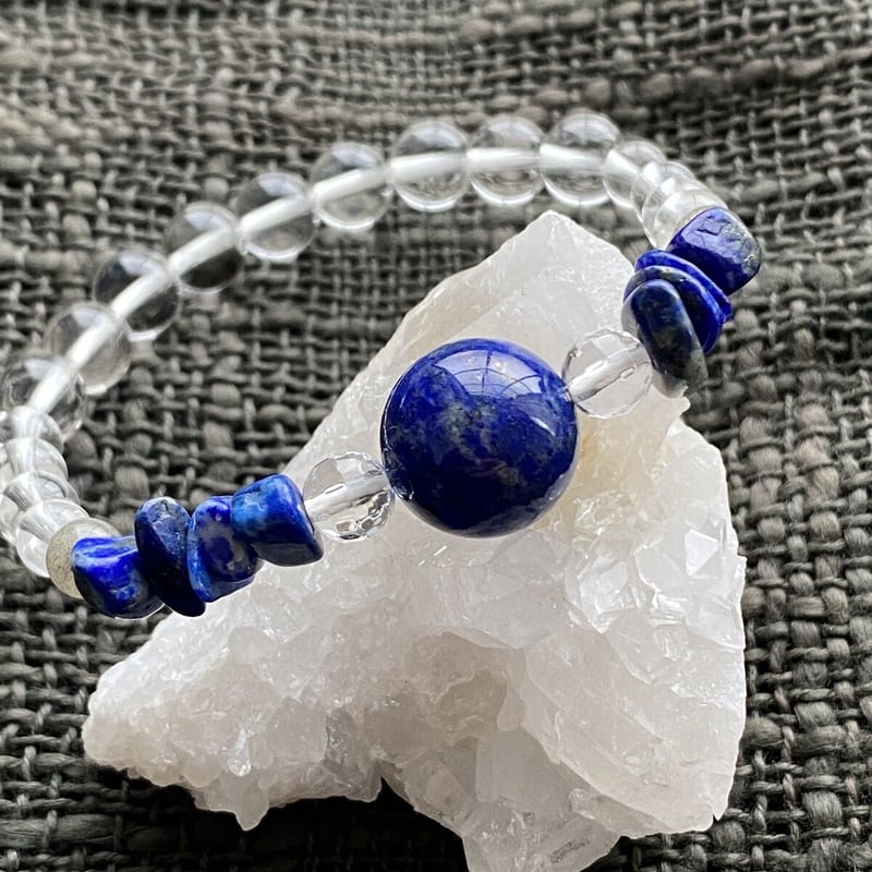 天秤座守護石ブレスレット｜星座ブレス｜ラピスラズリ｜ラブラドライト