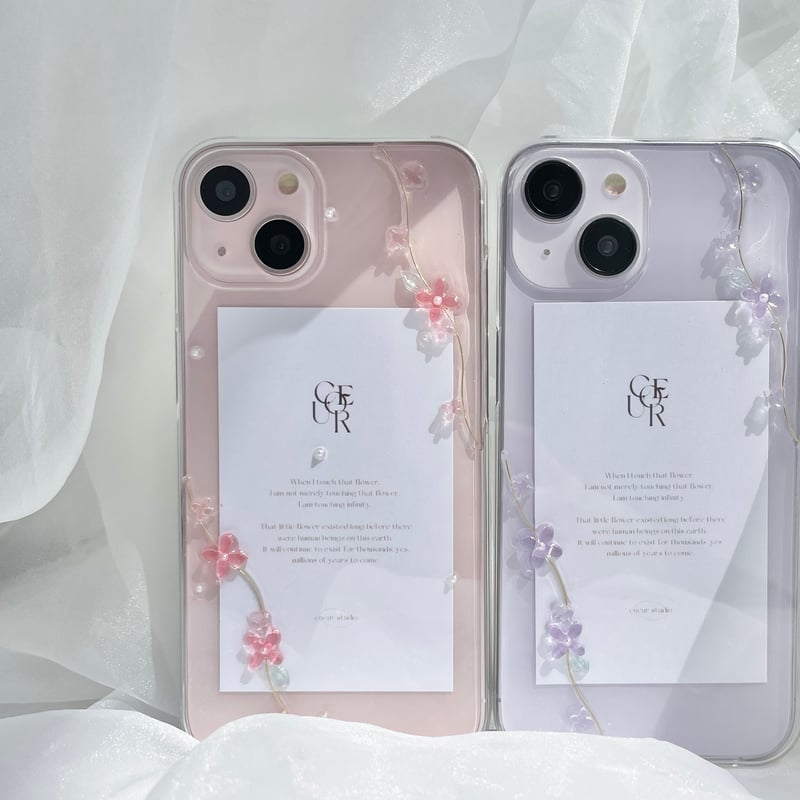 スマフォケース紫 Lilac grow スマホケース キンモクセイ/紫陽花 | Coeur