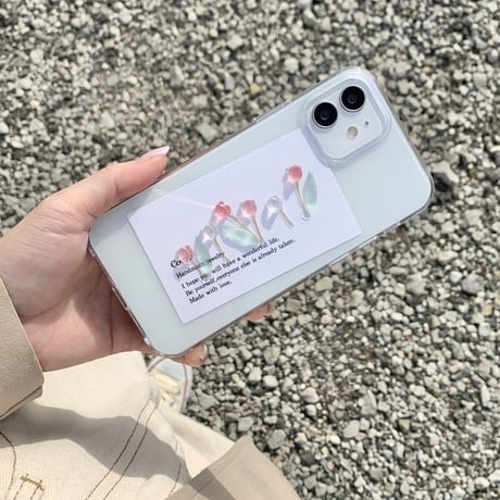 チューリップ wide スマホケース