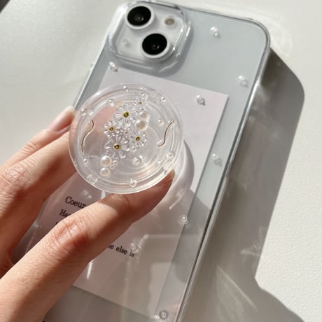 flower grip スマホケース