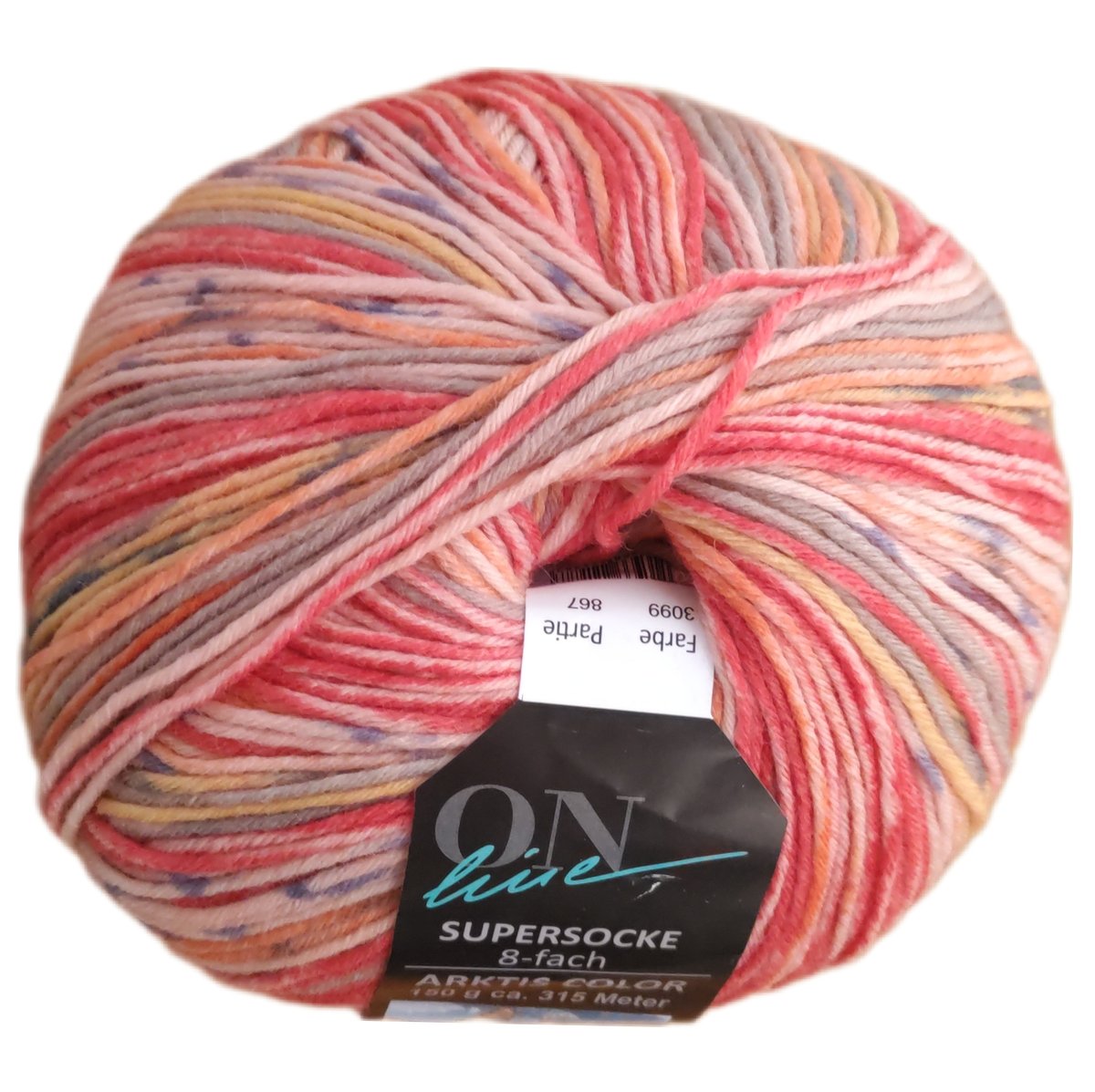 ONline オンライン Arktis Color 8本撚り 150g 3099番 | 編み物大好き