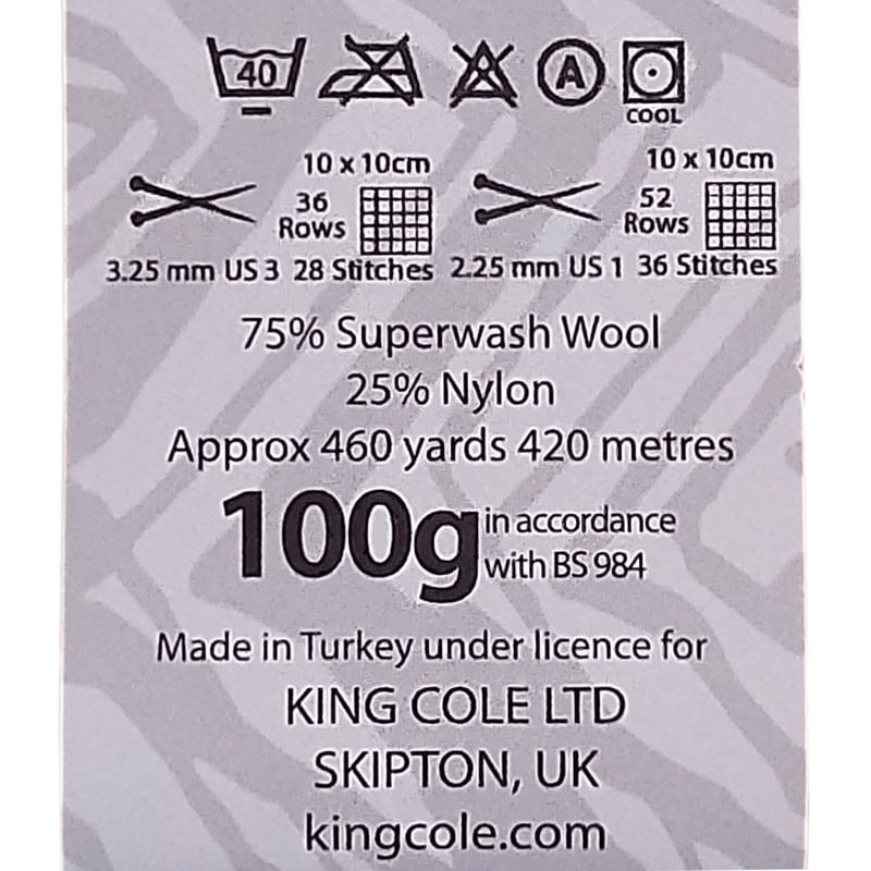 そげキング　ゴットパック刻印 訳あり品 King cole キングコール ZigZag ジグザグ 4813番 | 編み物大好き