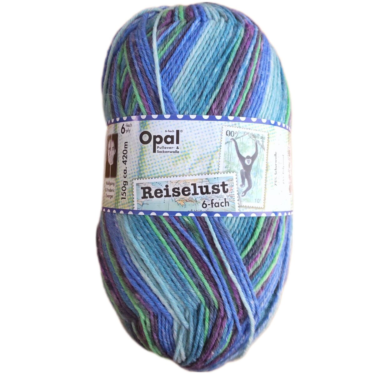 Opal オパール レア毛糸 世界旅行 6本撚り 150g 9427番 | 編み物大好き 