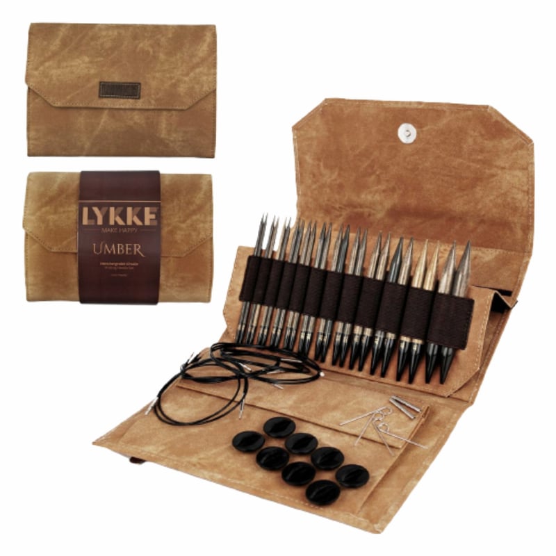 Lykke リッケ Umber 付け替え輪針セット 木製 | 編み物大好き Lykke リッケ Umber 付け替え輪針セット 木製 | 編み物大好き