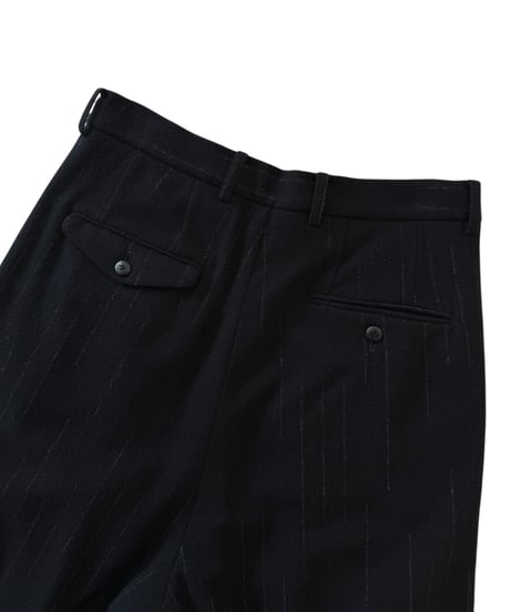 【SALE】 YOKO SAKAMOTO / DOUBLE PLEATED CROPPED TROUSERS -STRIPE-