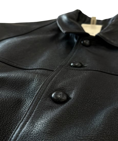 【26SS】 refomed / CCU LEATHER FORMAN JACKET -BLACK-