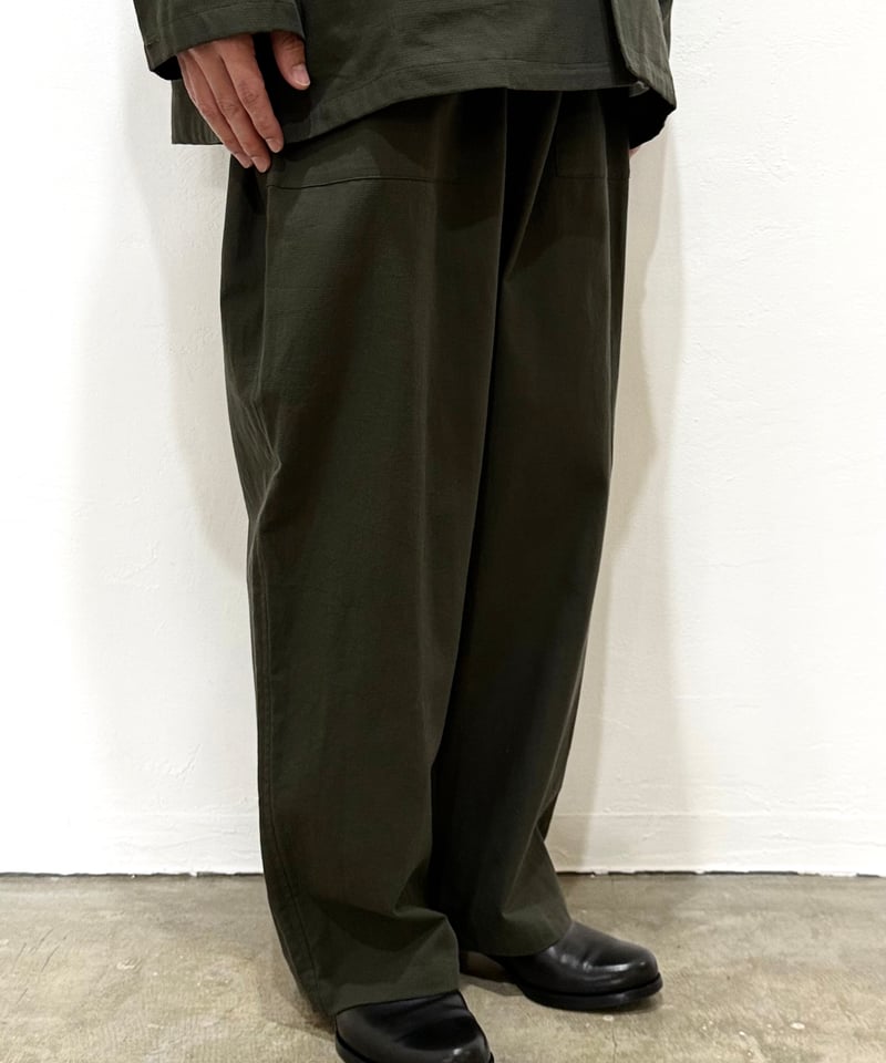 26SS】 YOKO SAKAMOTO / UTILITY EASY PANTS -OLIV