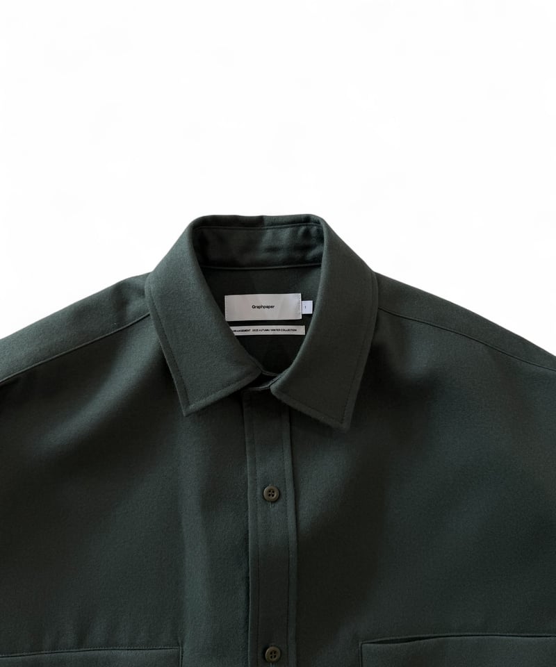 Graphpaper / Scale Off Flannel CPO Shirt -GREEN