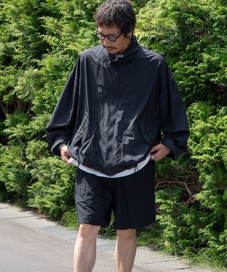 【26SS】 refomed / FRAMER NYLON JACKE -BLACK-