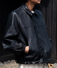 【26SS】 refomed / CCU LEATHER FORMAN JACKET -BLACK-